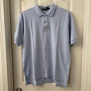 Polo by Ralph Lauren Iconic Mesh Polo Shirt - Powder Blue.  Mens: Large.